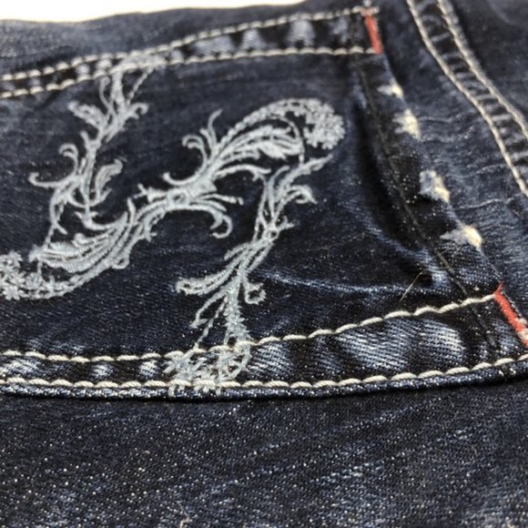 LIKE NEW VINTAGE SILVER SANTORINI CROP JEANS 31x26 ⭐️ - Picture 14 of 14